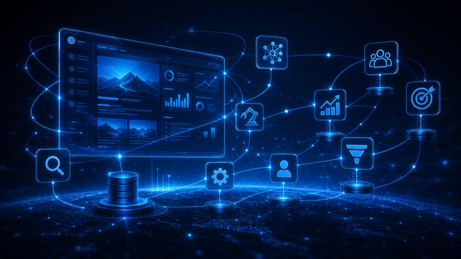 Sistema digital de crecimiento con web, datos y automatización conectados